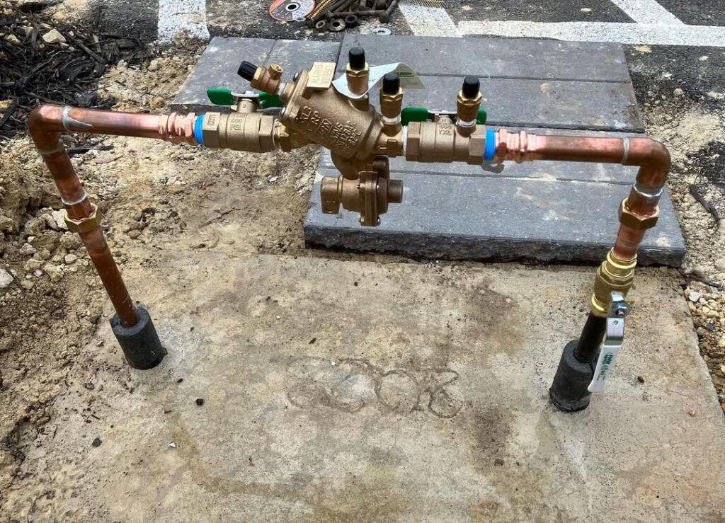 Backflow preventer installation