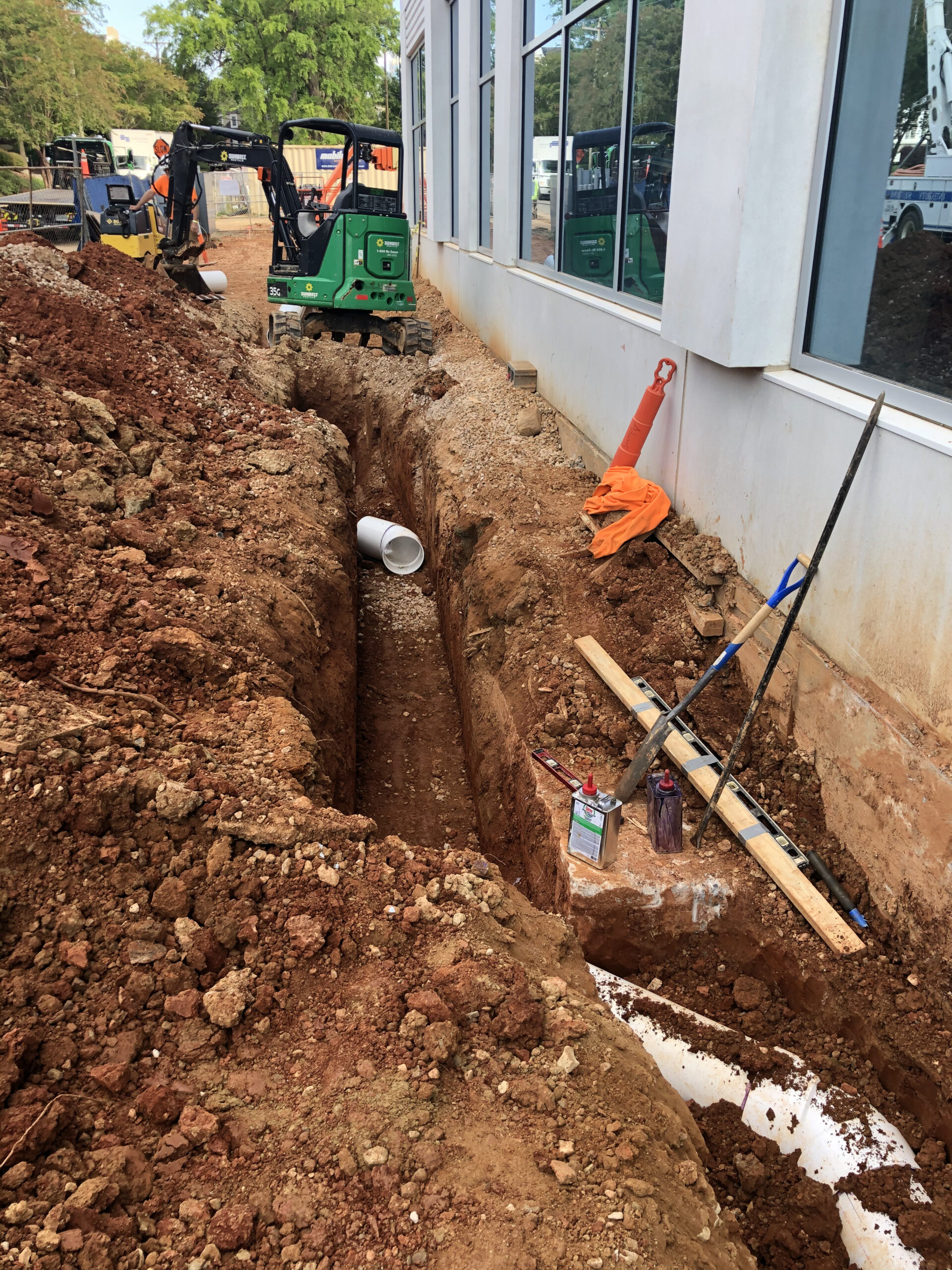 new sewer line installation