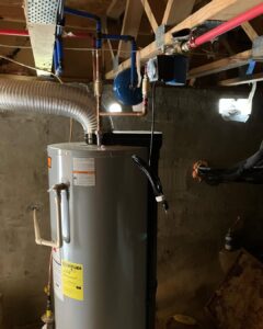 tank water heater on attic